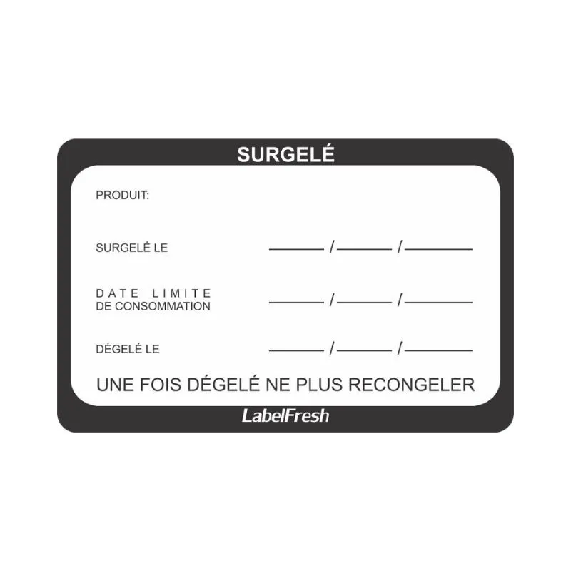 Rückverfolgbarkeitsetikett LabelFresh - Tiefkühlprodukte - 70 x 45 mm - Packung mit 500