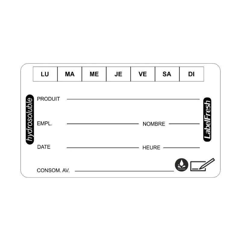 Rückverfolgbarkeitsetiketten - LabelFresh Soluble - 60 x 30 mm - Packung mit 250