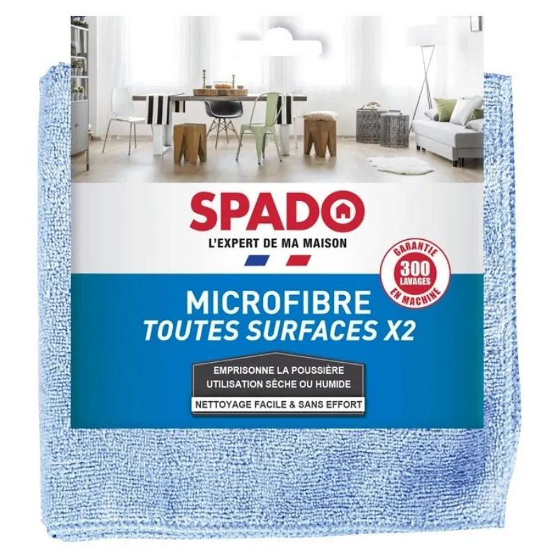 Mikrofaser Allzwecktücher - 380 x 380 mm - Packung mit 2