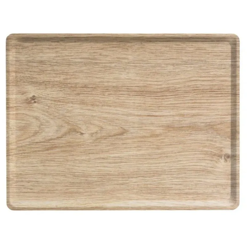 Rechteckige Melaminbeschichtete Platte - 280 x 200 mm - Helles Eichenholz - Set von 20