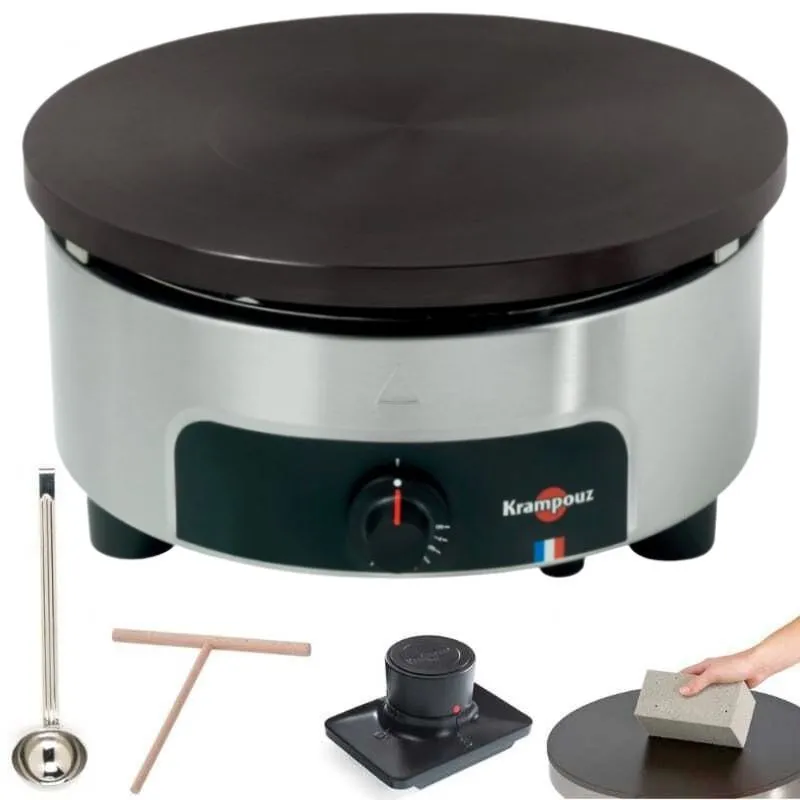 Professionelle Gas-Crêpière-Set 6 Flammen 40 cm