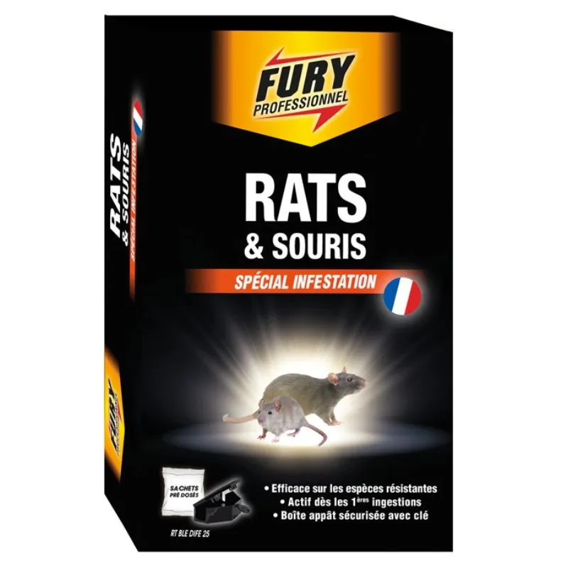 Köderbox mit Einzeldosis-Beuteln für Ratten und Mäuse - Packung mit 6