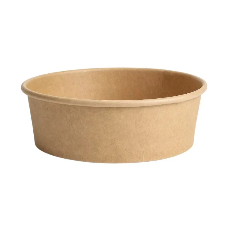 Kraft Salatschüssel 500 ml Ø 150 mm, Rund, PE-Anti-Leck-Laminierung, Takeaway-Verkauf — Packung mit 300