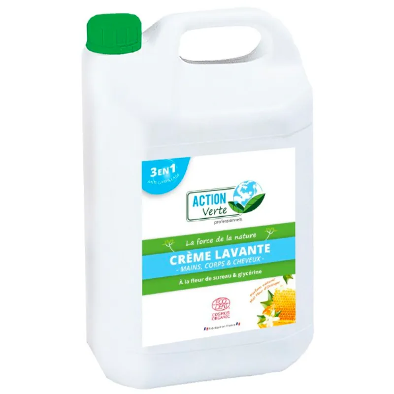Waschgel für Hände, Körper und Haare - Orangenblüten- und Honigduft - 5 L