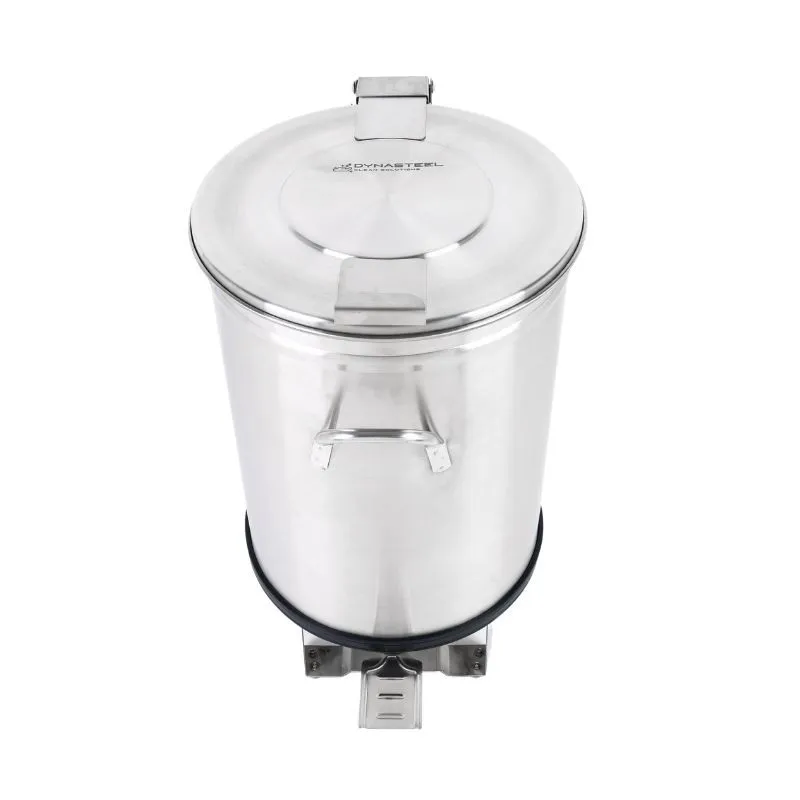 Mülleimer aus Edelstahl mit Pedal - 100 L