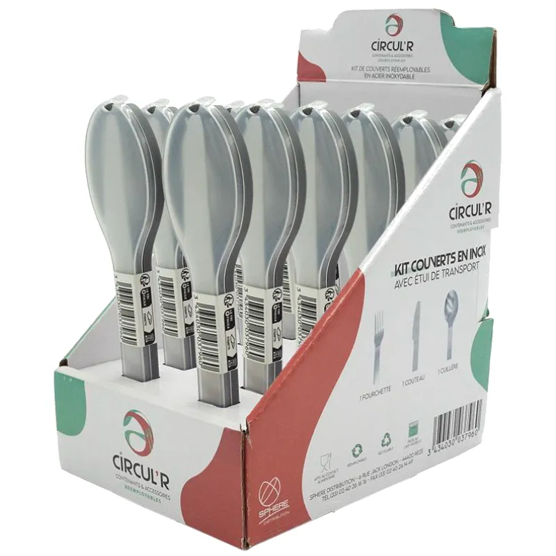 Besteckset aus Edelstahl im Display - Set mit 12 Besteckteilen