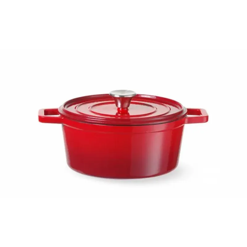 Gusseisen-Bräter emailliert Rot - 3,7 L