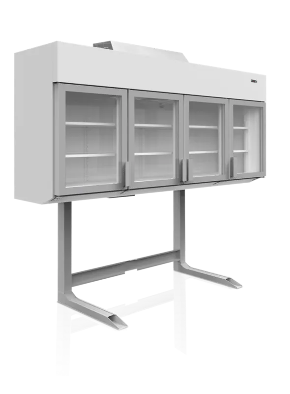 Weißer Supermarkt-Wandtiefkühlschrank - 4 Türen - 650 L