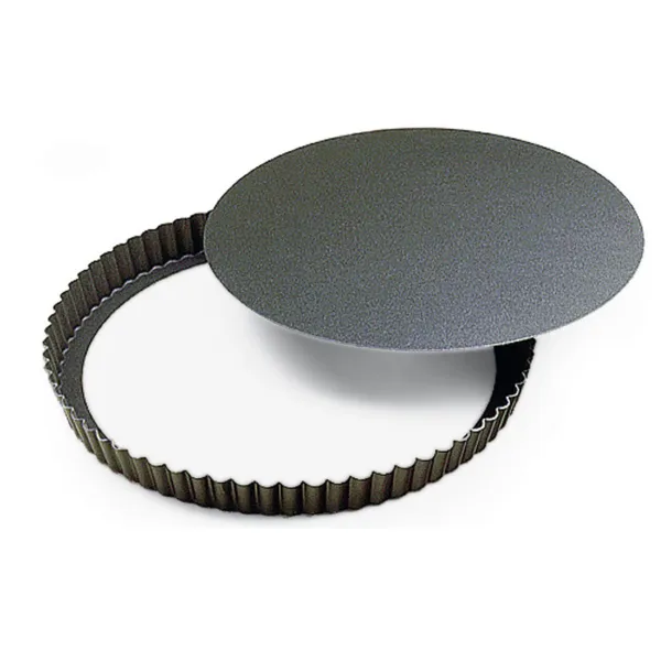 Runde, gewellte, hohe, antihaftbeschichtete Tortenform mit herausnehmbarem Boden - ⌀ 300 mm