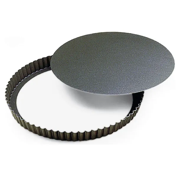 Runde, gewellte, hohe, antihaftbeschichtete Tortenform mit herausnehmbarem Boden - ⌀ 320 mm