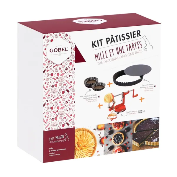 Kit 1001 Torten: 1 Tortenform, 6 Törtchen und 1 Apfelschäler