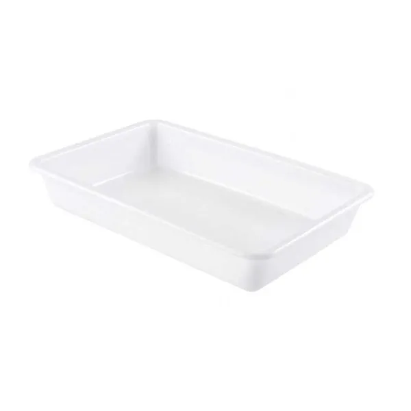 Flacher Behälter 10 L Weiß