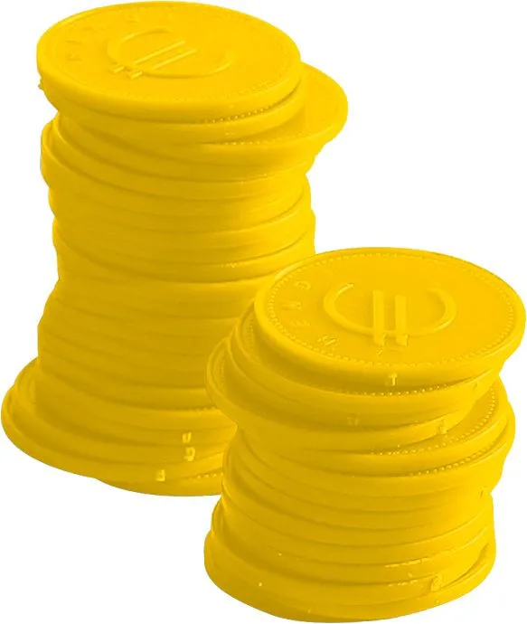 Gelbe Chips - Set von 100