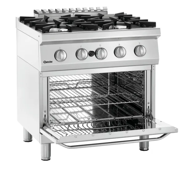 Gasherd Serie 700 - 4 Gasbrenner & Gasbackofen GN2/1