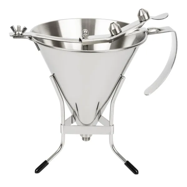 Edelstahl-Trichter mit automatischem Kolben 1,5L