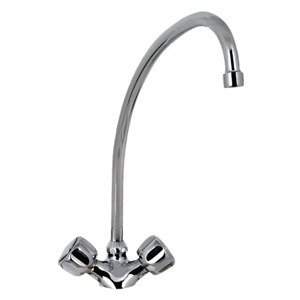 Einloch-Mischbatterie Standard 2-Griff-Auslauf 200mm