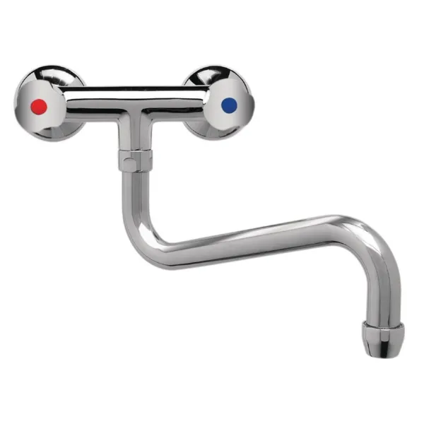Mischbatterie Bitrou Schweres Modell 3/4" Wandmontage mit niedrigem Hals - Länge 250 mm