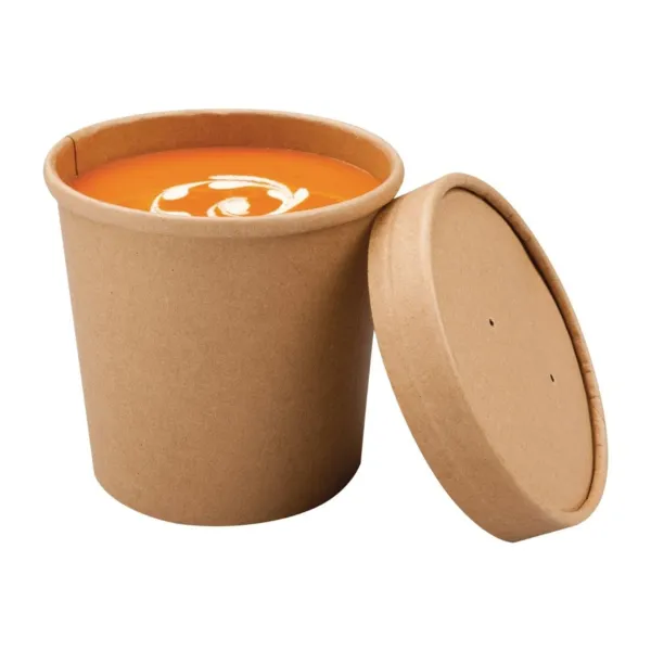 Recycelbare mikrowellengeeignete Kraft-Suppenschalen 350ml - Packung mit 500