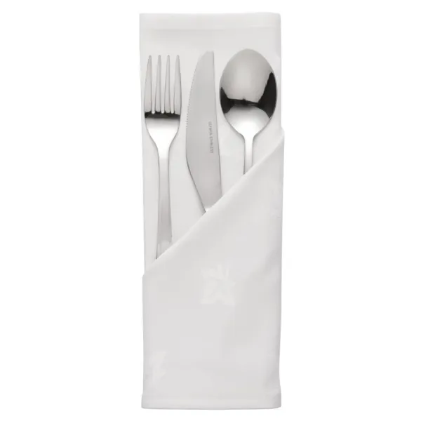 Weiße Baumwoll-Servietten 450 x 450 mm - Packung mit 10