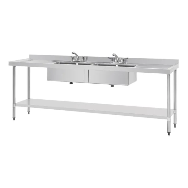 Edelstahlspüle - L 2400 x T 600 mm