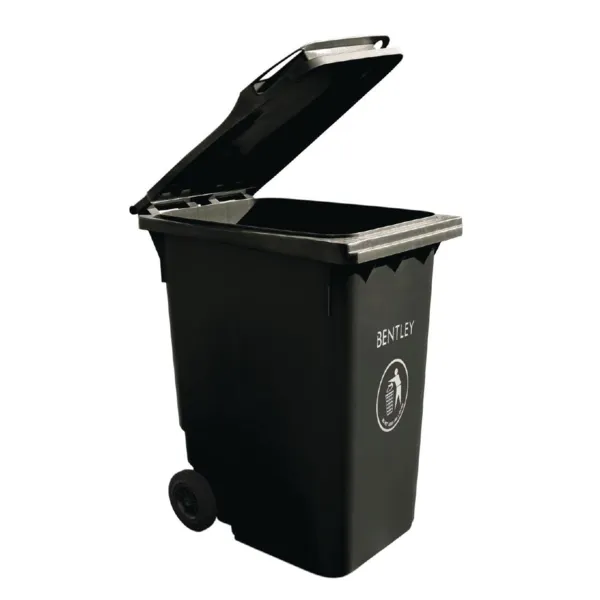 Müllcontainer mit Rollen Schwarz 240 L