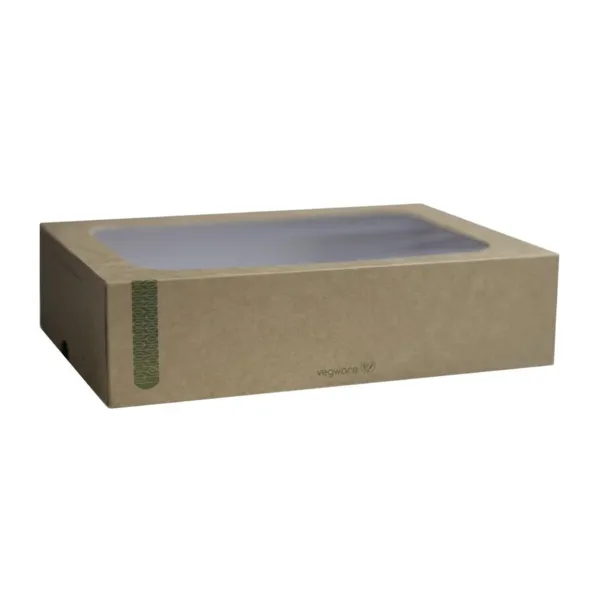Standard Kompostierbare Boxen mit Fensterdeckel - Packung mit 50