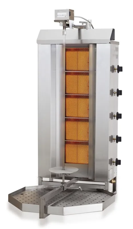 Gas-Kebabgrill - 5 Heizbereiche