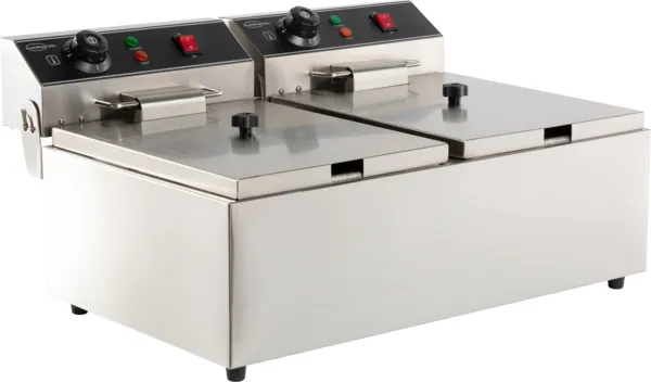 Elektrische Tischfritteuse - 2 x 6 L