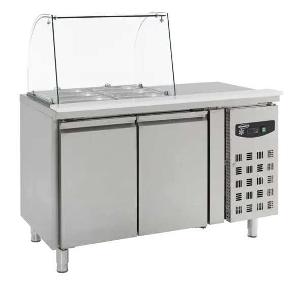 Saladette Kühlschrank mit 2 Türen - 2 GN 1/1