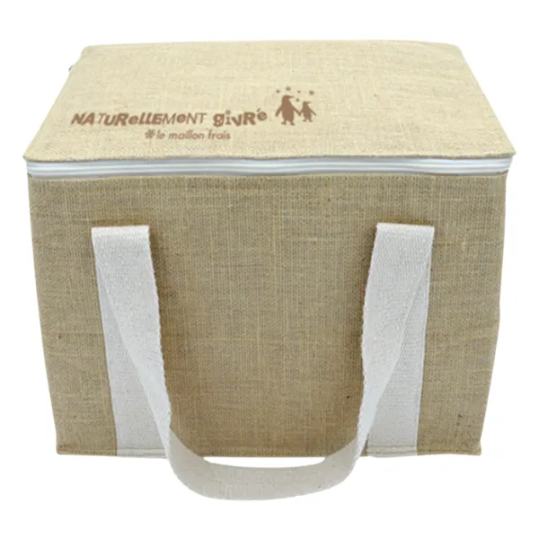 Isotherme Kühltasche "Natürlich Gefroren" aus Jute