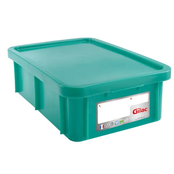 Rechteckiger Behälter 25 L mit Deckel HACCP - Grün