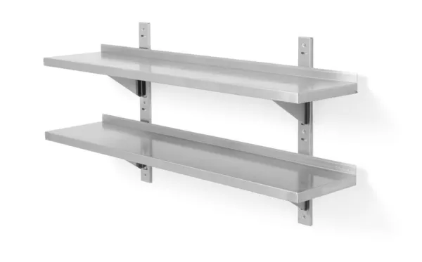 Verstellbares Wandregal 2 Ebenen mit 2 Halterungen - L 1200 x 300 mm