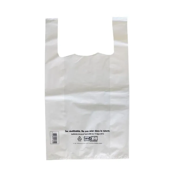 Tasche mit wiederverwendbaren Trägern Weiß - 10 L - Packung mit 500