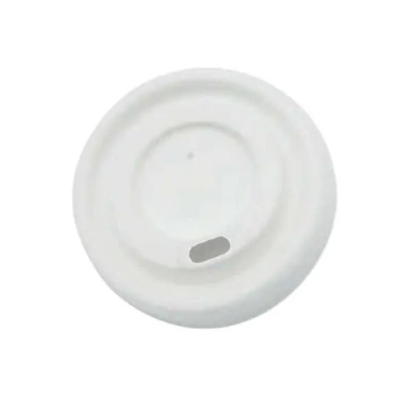 Deckel aus Bagasse für Bambusbecher 30 und 35 cl - Packung mit 50