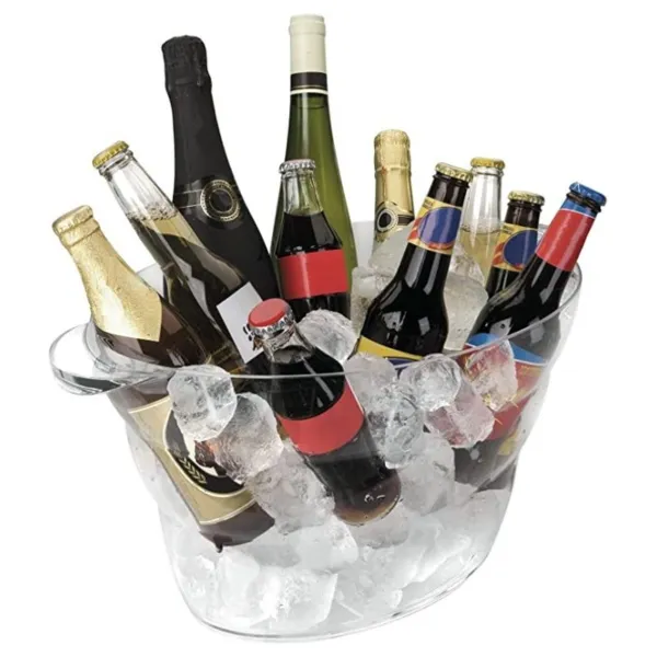Eimer für Champagner in ovaler Form aus Acryl - 13 L