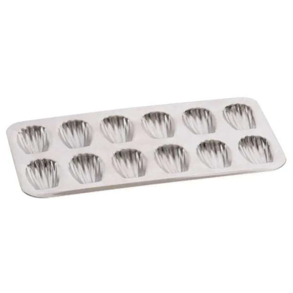 Backform für 12 Madeleines aus Weißblech - 395 x 200 mm