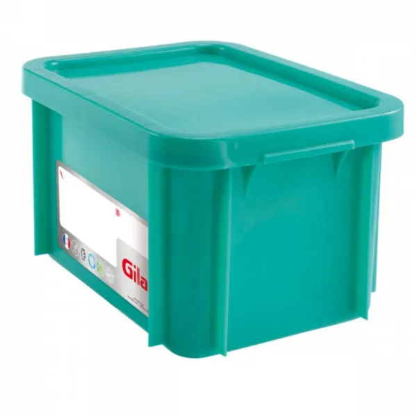 Rechteckiger Behälter 15 L mit Deckel HACCP - Grün