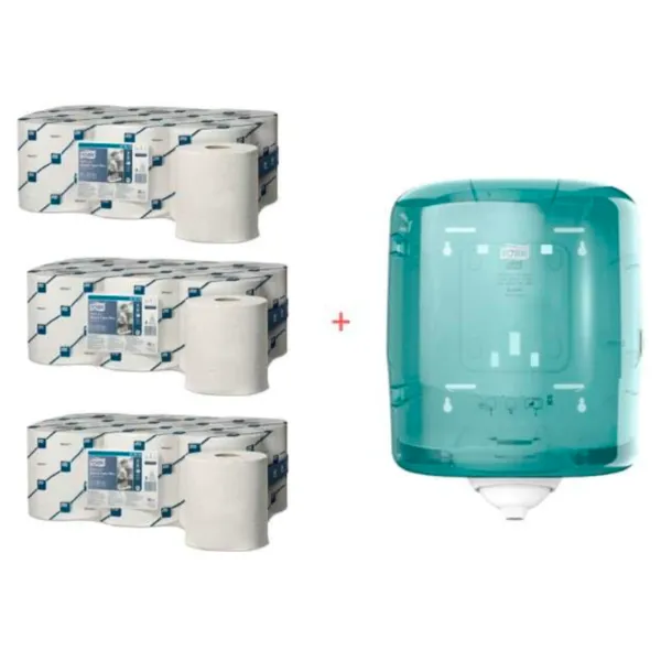 Starter Pack Spender für Innenabrollung und Papierwischtücher Plus