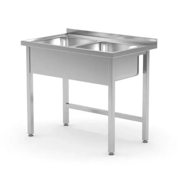 Tauche 2 Becken mit Rückwand - L 1000 x T 600 mm